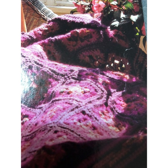 Victorian Afghan  Crochet Blanket Pattern Instructional Leaflet - Picture 1 of 3